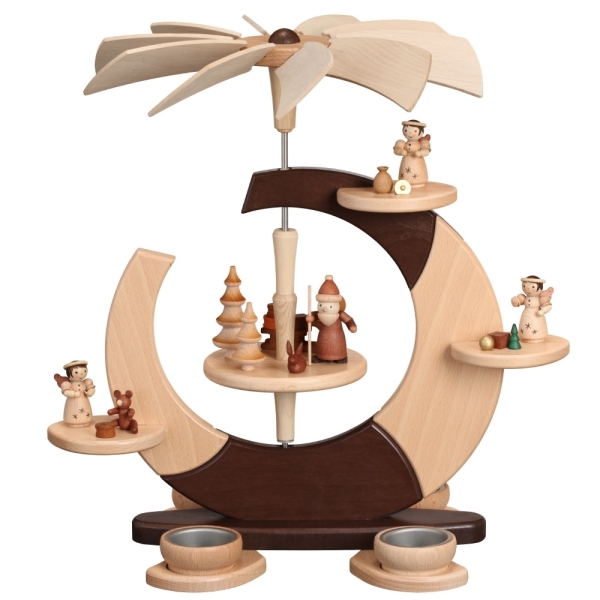 Designpyramide "offener Kreis" klein - "Weihnachtsmann/Engel